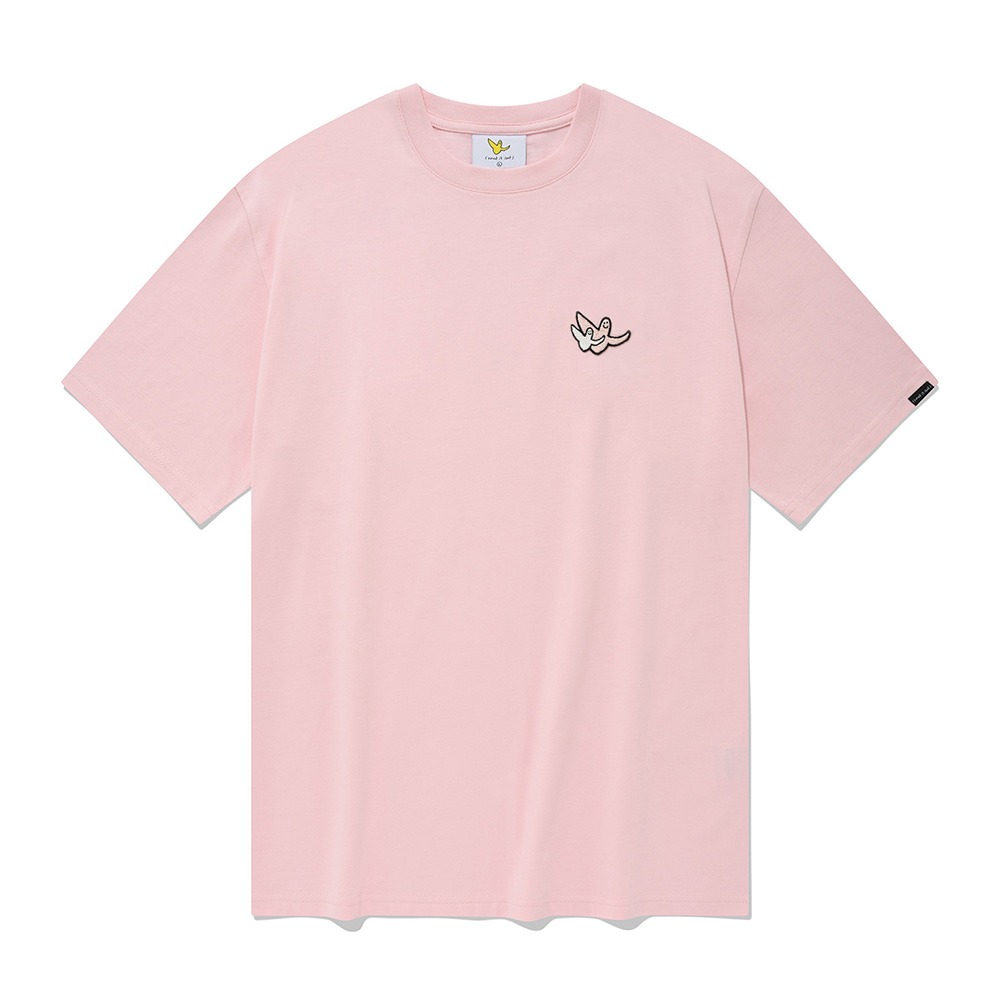 더블 엔젤 와펜 반팔 티셔츠 라이트 핑크