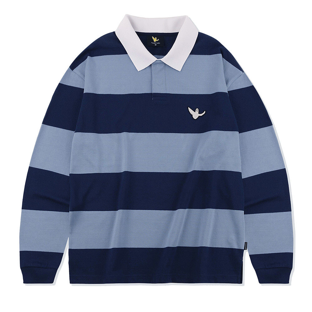 ANGEL COLLAR RUGBY LONG SLEEVE NAVY