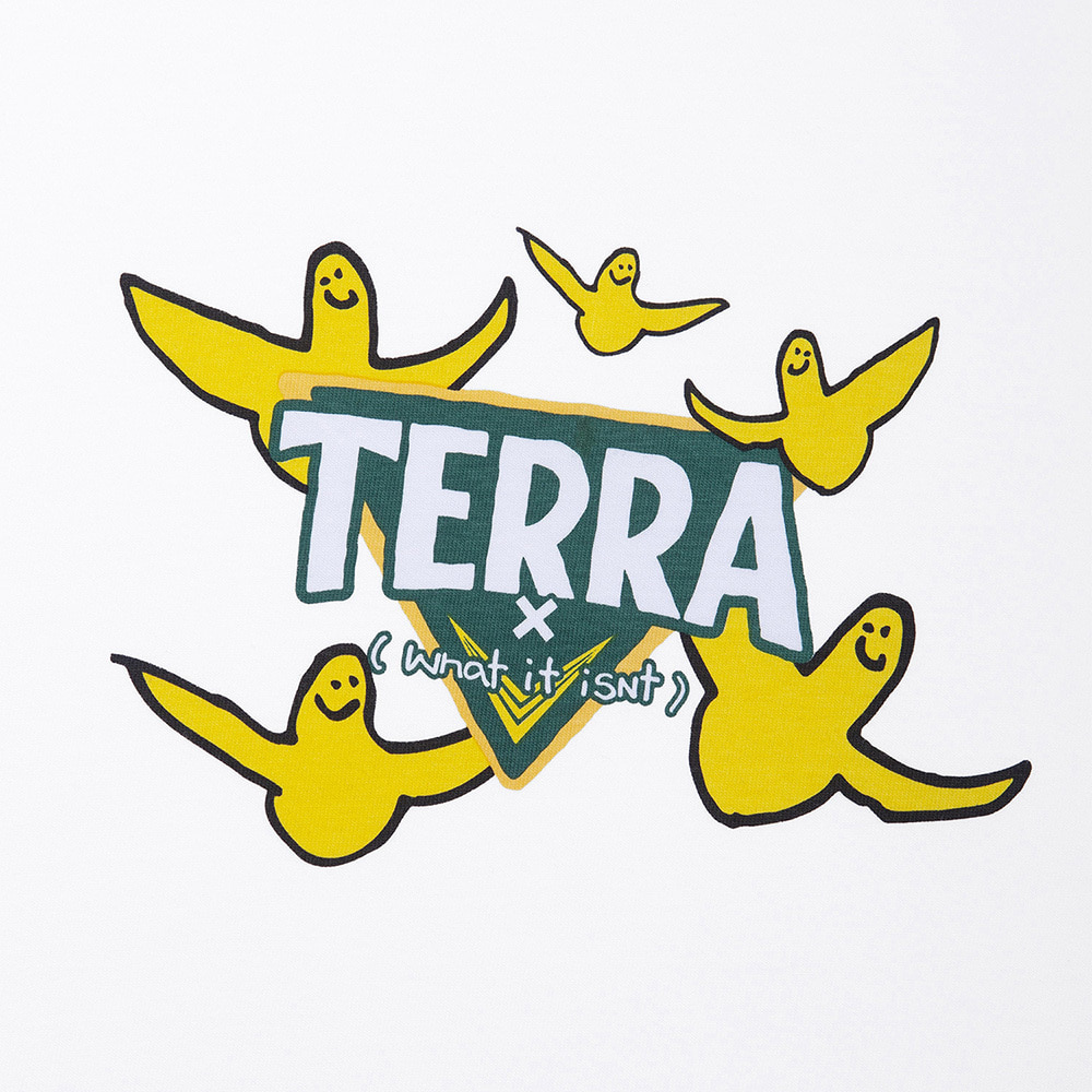 [TERRA X WII] 그래픽 로고 반팔 티셔츠 화이트