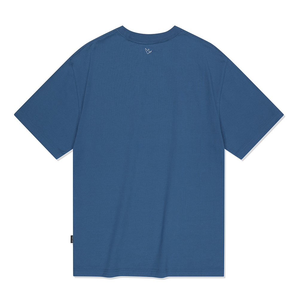 WT 로고 반팔 티셔츠 블루