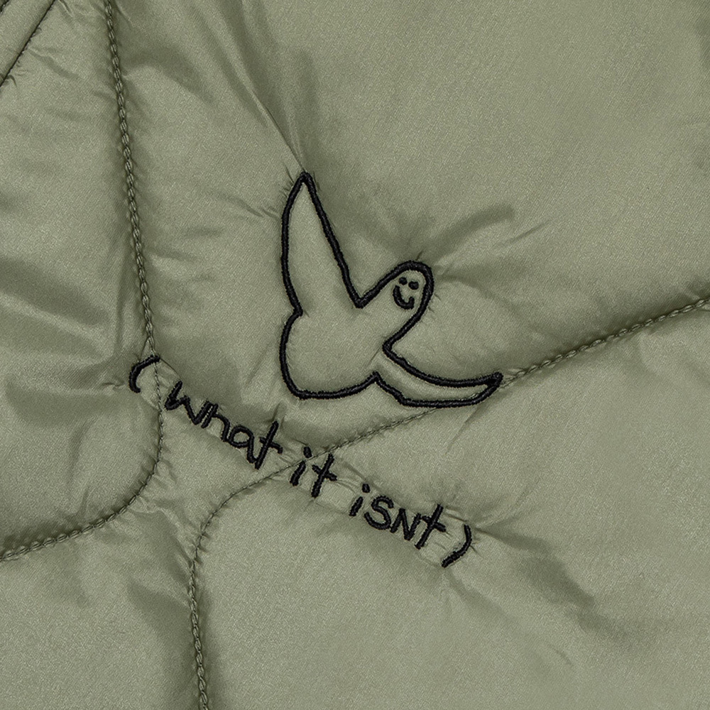 ANGEL QUILTED HOODED JACKET LIGHT KHAKI