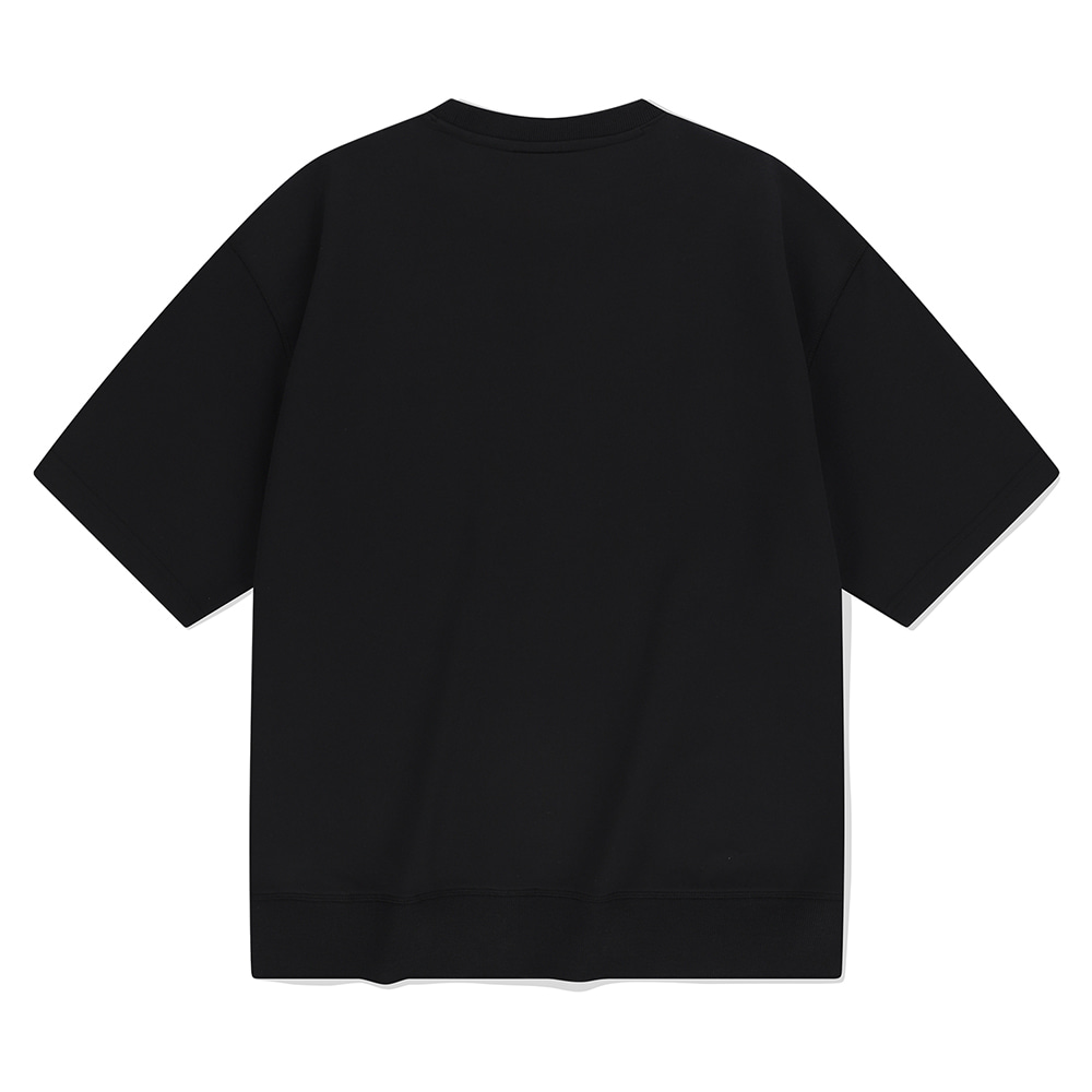 라운드넥 스웻 반팔 티셔츠 블랙